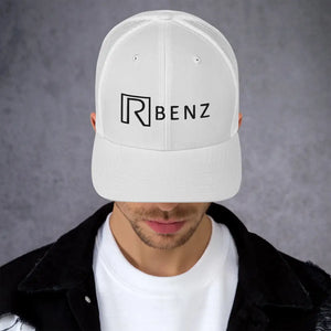 R-benz White Trucker Cap